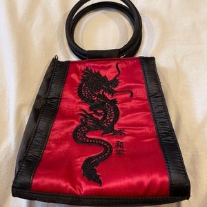 satin dragon purse